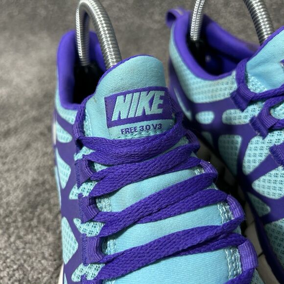 Nike Free 3.0 V3 454079-415 Women’s Size 8 Blue Purple Running Shoes Used - Picture 3 of 13